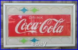 1960's Vintage Coca-Cola Vending Machine Sign Panel, Possibly Cavalier 64, READ