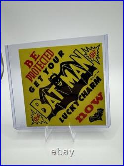 1966 Batman Lucky Charm Bat Vending Machine Charm with Display Card NPP Vintage
