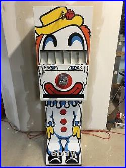 1970's 1980's Vintage Clown Candy Vending Dispensing Machine Coin Operated NEW