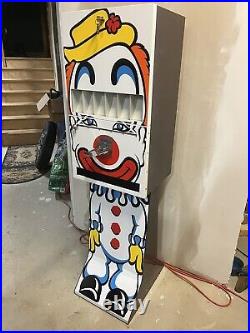 1970's 1980's Vintage Clown Candy Vending Dispensing Machine Coin Operated NEW