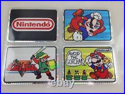 1990 Vintage Nintendo Super Mario Bro Prism Vending Machine Sticker Stickers Set