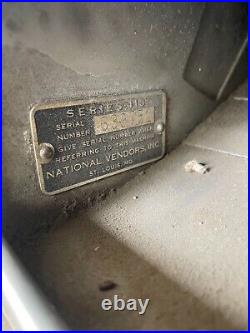 1 National Vendors Vintage Cigarette And 2 Vintage Candy Machines Sold As Is