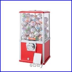 21H Gumball Machine Vending Coin Bank Vintage Gumballs Dispenser PS Red