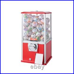 21H Gumball Machine Vending Coin Bank Vintage Gumballs Dispenser PS Red