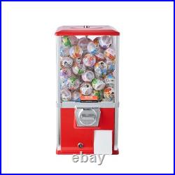 21H Gumball Machine Vending Coin Bank Vintage Gumballs Dispenser PS Red