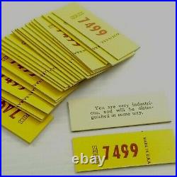 250 Fortune Cards Lucky Horoscope Vintage Page Tabs Yellow