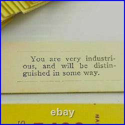 250 Fortune Cards Lucky Horoscope Vintage Page Tabs Yellow