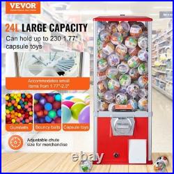 25H Red Gumball Machine Coin Bank Vintage Dispenser & Vending Toy