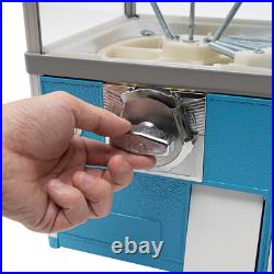 25-cent Gumball Machine 20 H Vending Coin Bank Vintage Gumballs Dispenser Blue 25-cent Gumball Machine 20 H Vending Coin Bank Vintage Gumballs Dispenser Blue