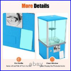 25-cent Gumball Machine 20 H Vending Coin Bank Vintage Gumballs Dispenser Blue