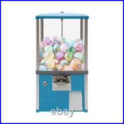 25-cent Gumball Machine 20 H Vending Coin Bank Vintage Gumballs Dispenser Blue 25-cent Gumball Machine 20 H Vending Coin Bank Vintage Gumballs Dispenser Blue