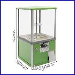 25-cent Gumball Machine 20 H Vending Coin Bank Vintage Gumballs Dispenser Green