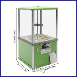 25-cent Gumball Machine 20 H Vending Coin Bank Vintage Gumballs Dispenser Green