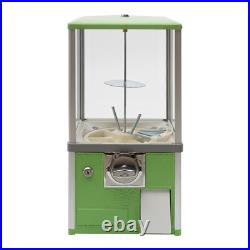 25-cent Gumball Machine 20 H Vending Coin Bank Vintage Gumballs Dispenser Green