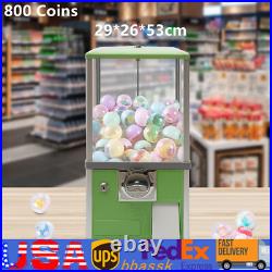 25-cent Gumball Machine 20 H Vending Coin Bank Vintage Gumballs Dispenser Green