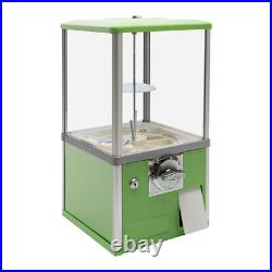 25-cent Gumball Machine 20 H Vending Coin Bank Vintage Gumballs Dispenser Green