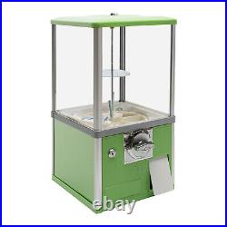 25-cent Gumball Machine 20 H Vending Coin Bank Vintage Gumballs Dispenser Green