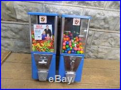 2 Astro Vending Machines Gumball Candy Peanuts Bubble Gum Vendor Vintage
