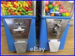 2 Astro Vending Machines Gumball Candy Peanuts Bubble Gum Vendor Vintage