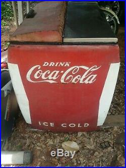 (2) Coca Cola Vintage 1950's Coolers One Single Door and One Double Door