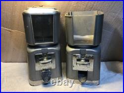 2 Vintage 1950's Bell National Dime Nut, Gumball Machine 1 complete and 1 parts