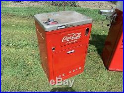 (2) Vintage 1950s Vendo Coca Cola Machines Model A 23B 5K and Model WC-42-T