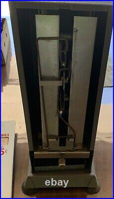 2-Vintage 25 Cent US Postage Stamp Dispenser Vending Machine 1 Key 1 For Parts