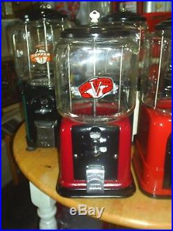 3 VINTAGE Victor gum machine fully restored Red & Black 1940's / 1946 / 1950's