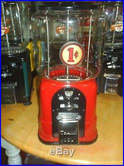 3 VINTAGE Victor gum machine fully restored Red & Black 1940's / 1946 / 1950's