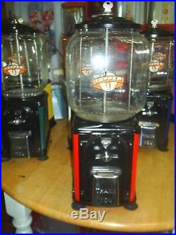 3 VINTAGE Victor gum machine fully restored Red & Black 1940's / 1946 / 1950's