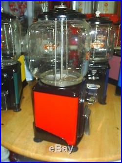 3 VINTAGE Victor gum machine fully restored Red & Black 1940's / 1946 / 1950's