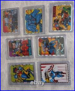 47 Different Vintage Marvel X-Men Foil Prism Vending Machine Stickers? Rare