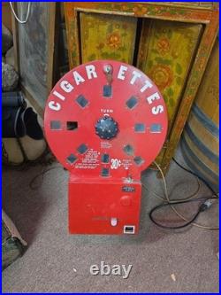 #5418 Vintage Dial A Smoke Art Deco Cigarette Vending Machine Coin Operated
