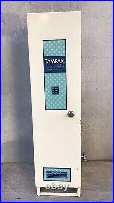 5 Cent Vintage 70's TAMPAX Vending Machine Dispenser Works Hospital Specialty Co