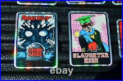 6 Vintage 80's NOS Vending Machine HORROR / SCARY MOVIE Prism Stickers Lot RARE