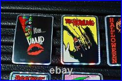 6 Vintage 80's NOS Vending Machine HORROR / SCARY MOVIE Prism Stickers Lot RARE