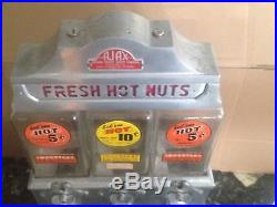 Antique Ajax 1947 Hot Nut Machine Coin Operated Vintage USA Made