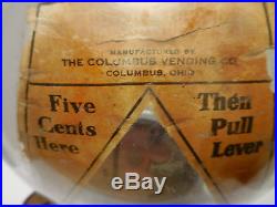 Antique / Vintage Columbus Vending Machine Candy Gumball Peanut Patent 1908