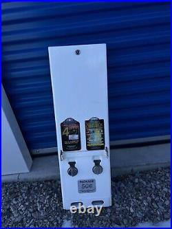 ANTIQUE VINTAGE CONDOM VENDING MACHINE TWO COLUMNS 1980's REFURBISHED