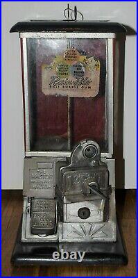 AWESOME Red Vintage 1923 MASTER PENNY 1 CENT GUMBALL GUM VENDING VENDOR MACHINE