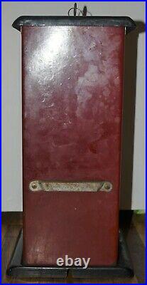 AWESOME Red Vintage 1923 MASTER PENNY 1 CENT GUMBALL GUM VENDING VENDOR MACHINE