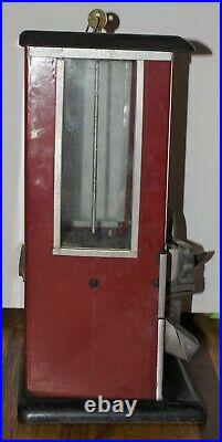 AWESOME Red Vintage 1923 MASTER PENNY 1 CENT GUMBALL GUM VENDING VENDOR MACHINE