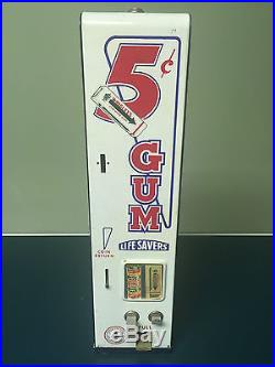 Awesome Vintage Antique 5 Cent Gum Vending Machine Lifesavers Wrigley Amazing
