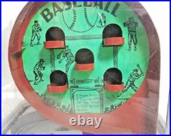 All Original 1958 Coast Vendors 1 Cent Baseball Gumball Vending Machine Vintage
