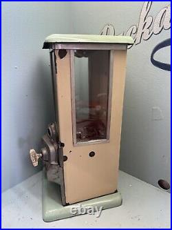 Antique 1920s The Master 1 Cent Mint Green Bubble Gum Vending Machine