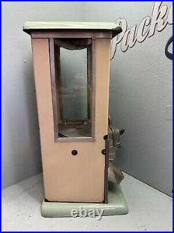 Antique 1920s The Master 1 Cent Mint Green Bubble Gum Vending Machine