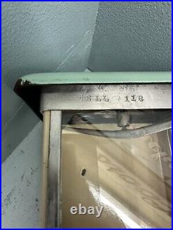Antique 1920s The Master 1 Cent Mint Green Bubble Gum Vending Machine