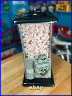 Antique 1923 The Master 1 Cent Gumball Porcelain Vending Machine Red And Black