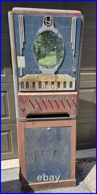 Antique Cigarette Vending Machine Art Deco Era Original Vintage