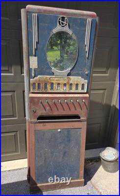 Antique Cigarette Vending Machine Art Deco Era Original Vintage